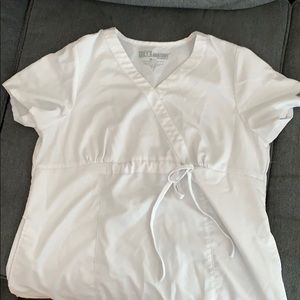 White Grey’s Anatomy maternity scrub top size S